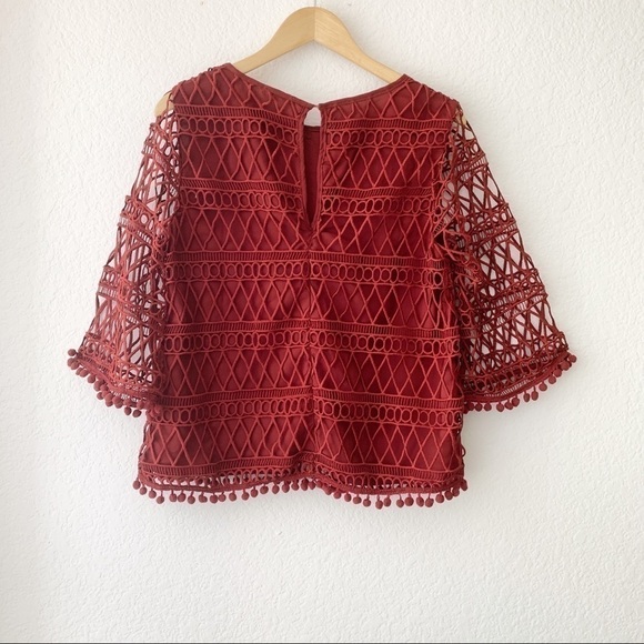 Tularosa Cannes Crochet Lace Long Sleeve Top - Picture 3 of 13